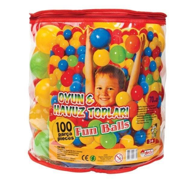 FABBATOYS Oyun Havuz Topu 100'Lü 7 cm Fileli  - Image 1