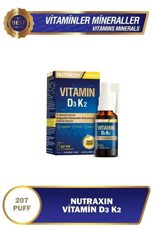Nutraxin Vitamin D3K2 30 ml 3 Adet - Image 1
