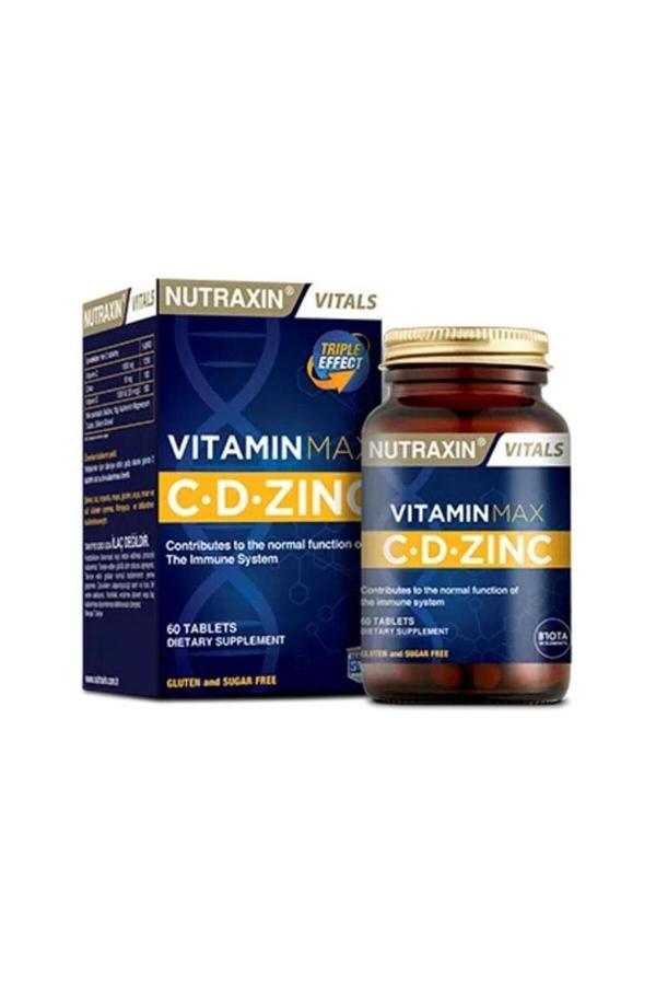 Nutraxin Vitamin Max C + D Zinc 60 Tablet - Image 1