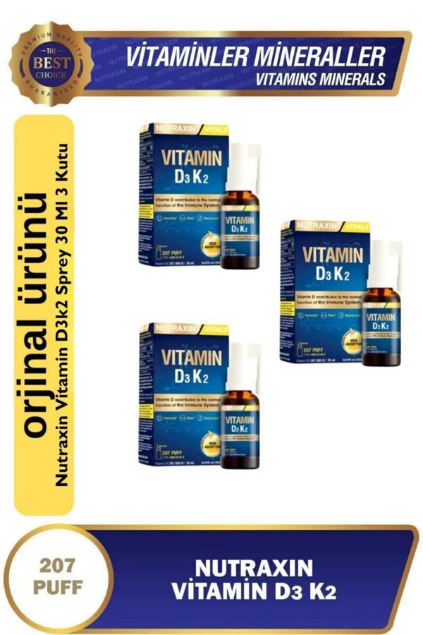 Nutraxin Vitamin D3K2 30 ml 3 Adet - Image 1