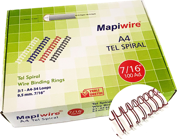MAPİWİRE 7/16 KUTU TEL M.KIRMIZI 100 AD. - Image 1