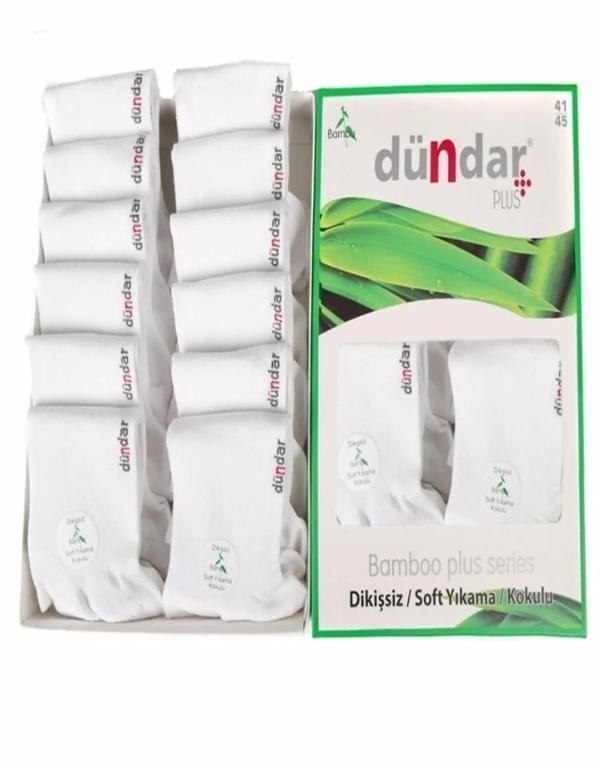 DÜNDAR PLUS 4605 ERKEK BAMBU PATİK ÇORAP 6 ADET - Image 1
