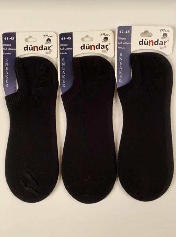 DÜNDAR PLUS 5558 ERKEK DİKİŞSİZ SNEAKER ÇORAP 12 ADET - Image 1