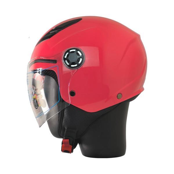 Motosiklet ve Bisiklet Yarım Camlı Çocuk Kaskı Ce Abs Material Motor Kaskı Coral - Image 1