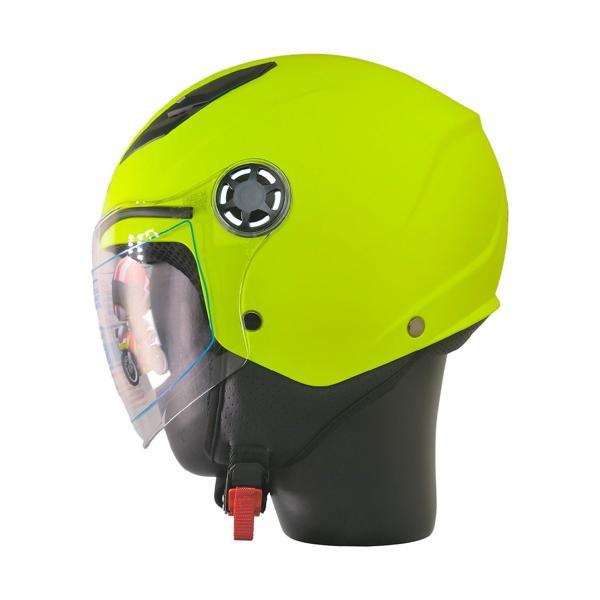 Motosiklet ve Bisiklet Yarım Camlı Çocuk Kaskı Ce Abs Material Motor Kaskı Mat Yellow - Image 1