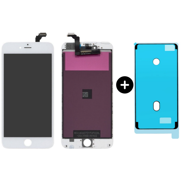 iPhone 6G Plus Uyumlu A Kalite Lcd Ekran Dokunmatik Beyaz + Sıvı Ve Toza Dayanıklılık Bandı - Image 1