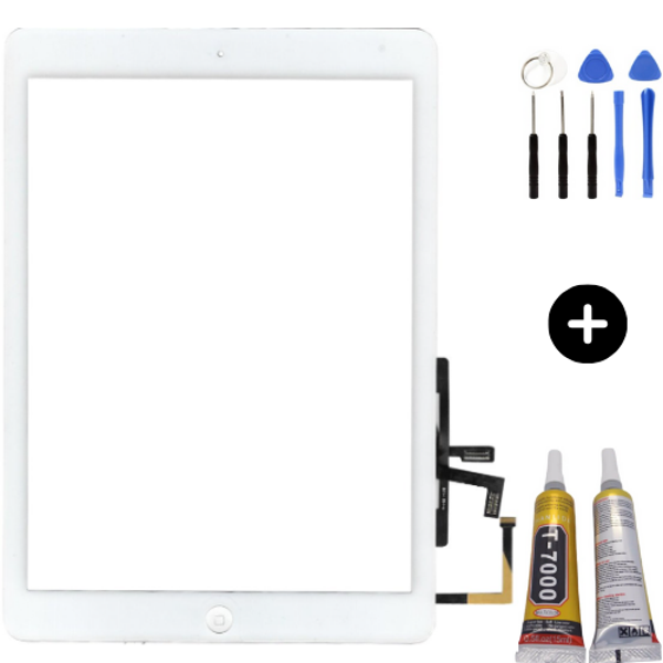 iPad 5.Nesil A1822-A1823 Uyumlu Servis Home Tuşlu Dokunmatik Beyaz + Montaj Seti - Image 1