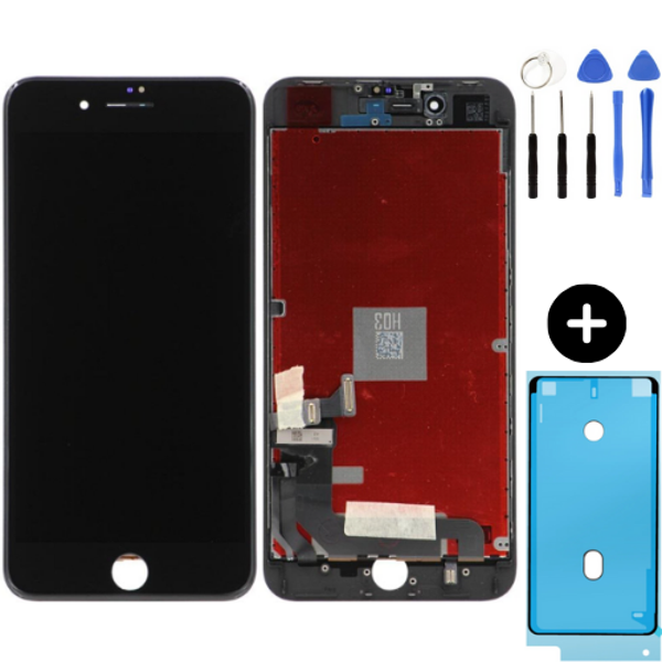 iPhone 8 Plus Uyumlu OLED Lcd Ekran Dokunmatik Siyah + Montaj Seti - Image 1