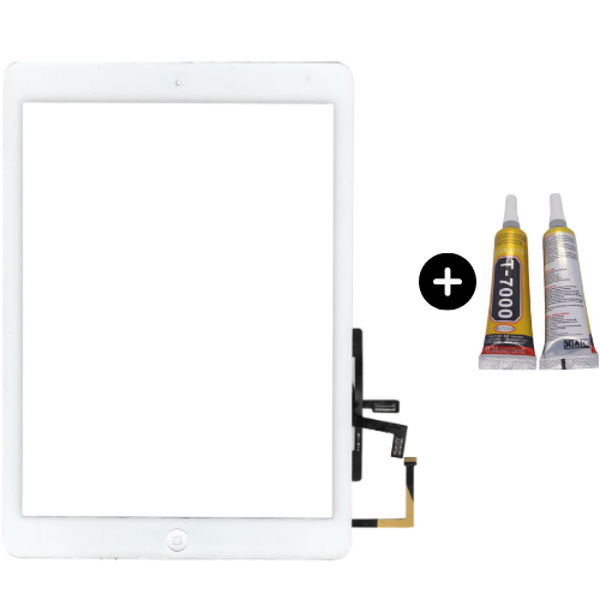 iPad 5.Nesil A1822-A1823 Uyumlu HK Home Tuşlu Dokunmatik Beyaz + B7000 - Image 1