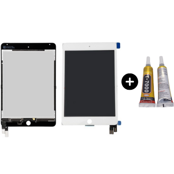 iPad Mini 5 A2124-A2125-A2126-A2133 Uyumlu A Kalite Lcd Dokunmatik Full Beyaz + B7000 - Image 1