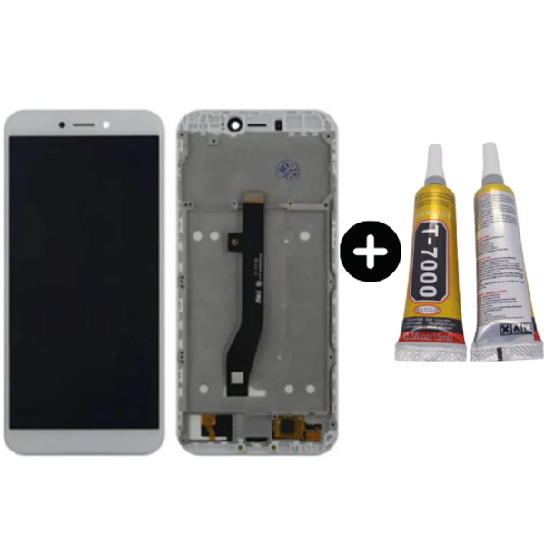 General Mobile GM 9 Go Uyumlu Çıtalı HK Lcd Ekran Dokunmatik Beyaz + B7000 - Image 1