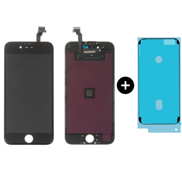 iPhone 6G Uyumlu HK Lcd Ekran Dokunmatik Siyah + Sıvı Ve Toza Dayanıklılık Bandı - Image 1