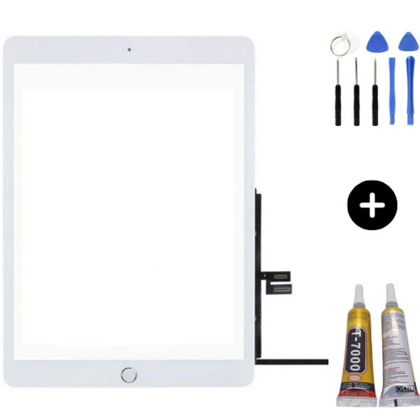 iPad 7.Nesil A2197-A2198-A2200 Uyumlu HK Home Tuşlu Dokunmatik Beyaz + Montaj Seti - Image 1