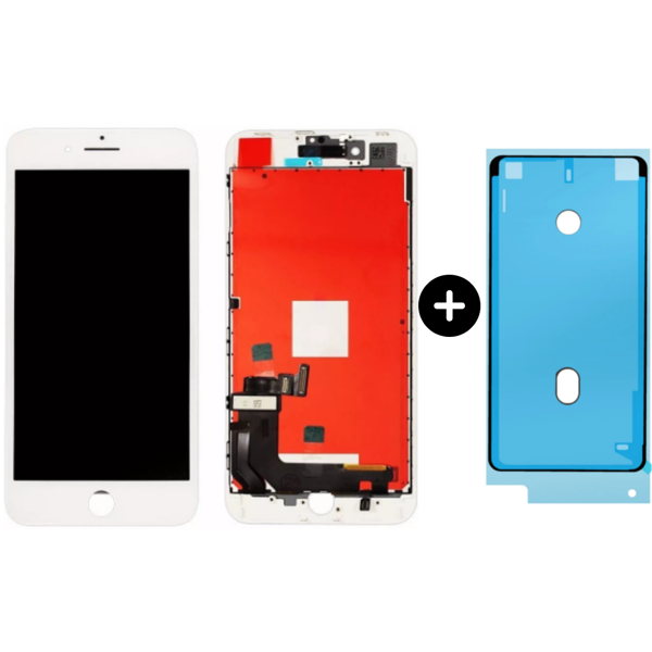 iPhone 8 Uyumlu HK Lcd Ekran Dokunmatik Beyaz + Sıvı Ve Toza Dayanıklılık Bandı - Image 1