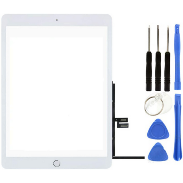iPad 7.Nesil A2197-A2198-A2200 Uyumlu Servis Home Tuşlu Dokunmatik Beyaz + Tamir Seti - Image 1