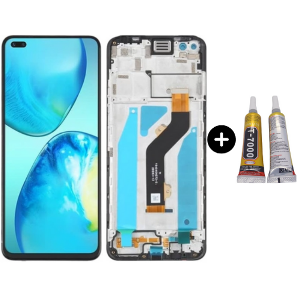 İnfinix Note 8 Uyumlu Çıtalı Servis Lcd Ekran Dokunmatik + B7000 - Image 1