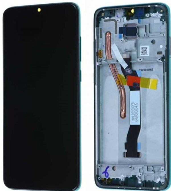 Redmi Note 8 Pro Uyumlu Çıtalı Lcd Ekran Dokunmatik Yeşil - Image 1