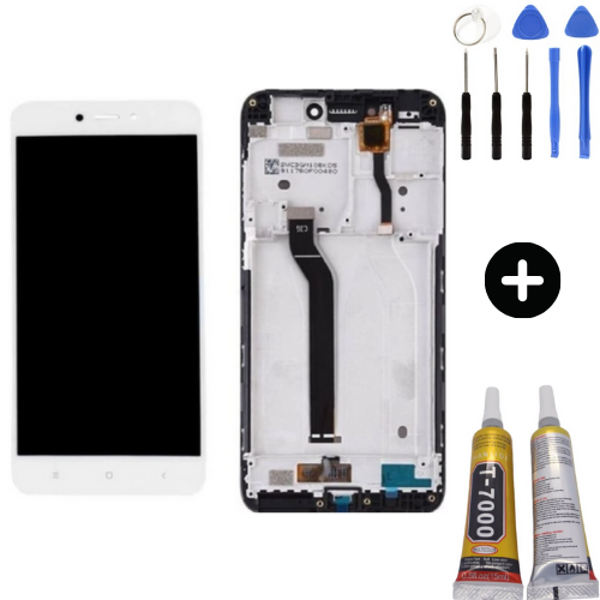 Xiaomi Redmi Go Uyumlu Çıtalı HK Lcd Ekran Dokunmatik Beyaz + Montaj Seti - Image 1
