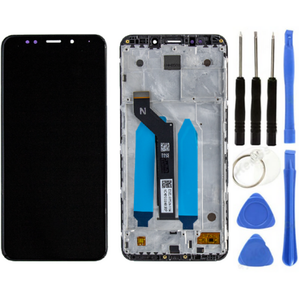 Xiaomi Redmi 5 Plus Uyumlu Çıtalı HK Lcd Ekran Dokunmatik Siyah + Tamir Seti - Image 1