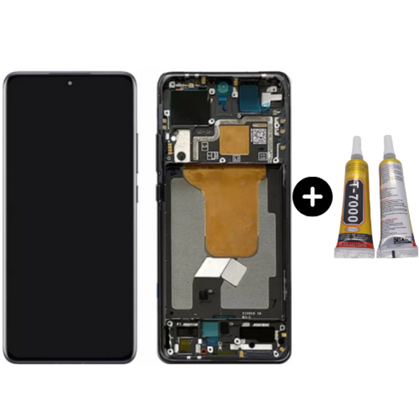 Xiaomi Mi 12 Uyumlu Çıtalı Lcd Ekran Dokunmatik Siyah + B7000 - Image 1