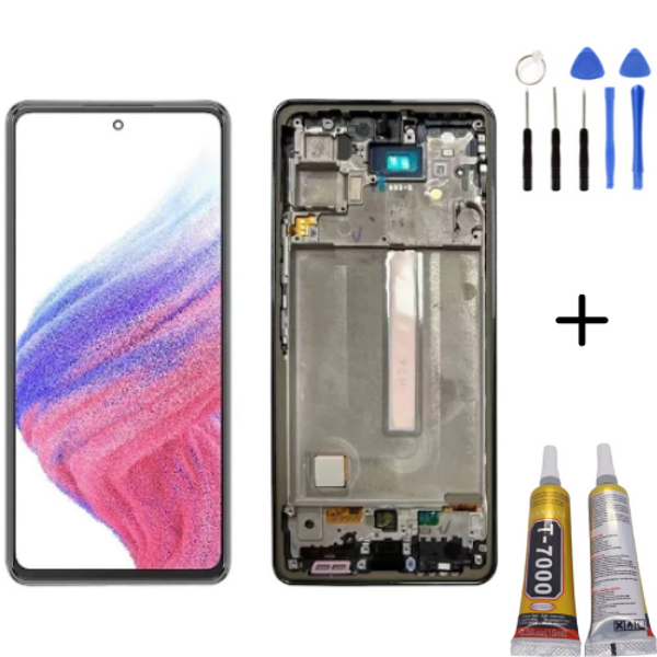 TE Samsung A53 5G A536F Uyumlu OLED Çıtalı Lcd Ekran Siyah - Image 1
