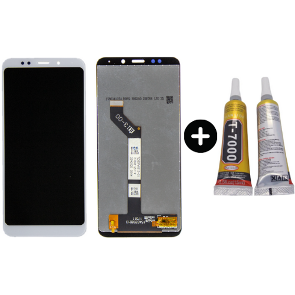 Xiaomi Redmi 5 Plus Uyumlu HK Lcd Ekran Dokunmatik Beyaz + B7000 - Image 1