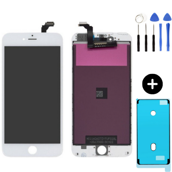 iPhone 6G Plus Uyumlu Servis Lcd Ekran Dokunmatik Beyaz + Montaj Seti - Image 1