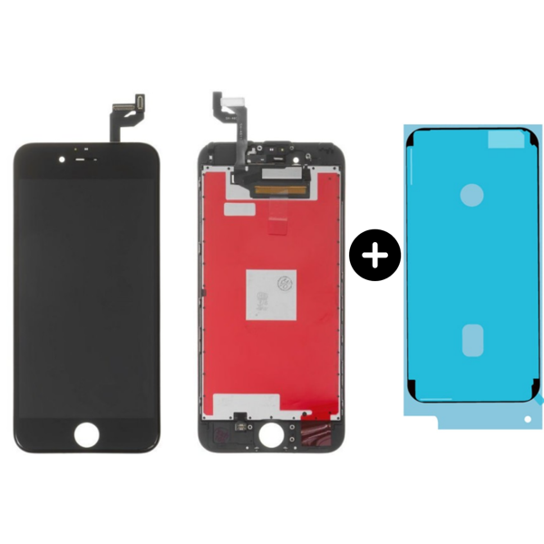 iPhone 6S Uyumlu HK Lcd Ekran Dokunmatik Siyah + Sıvı Ve Toza Dayanıklılık Bandı - Image 1