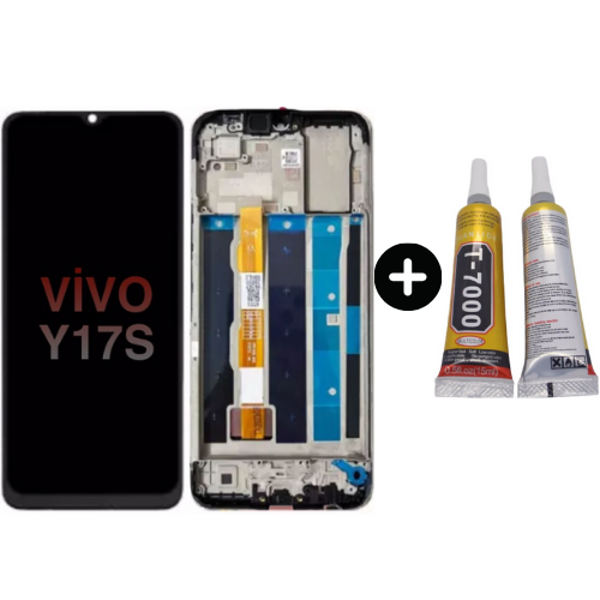 Vivo Y17s Uyumlu Çıtalı Servis Lcd Ekran Dokunmatik + Tamir Seti - Image 1