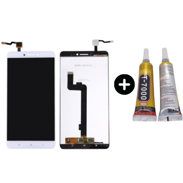 Xiaomi Mi Max Uyumlu A Kalite Lcd Ekran Dokunmatik Beyaz + B7000 - Image 1