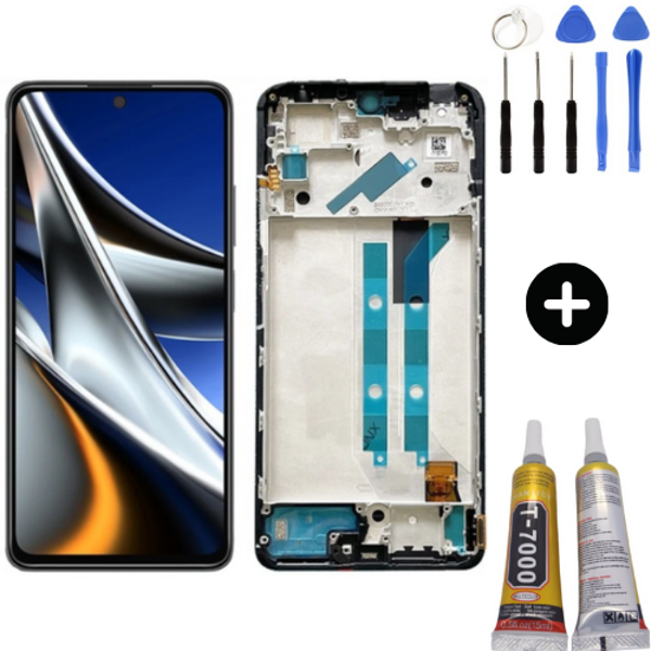 Xiaomi Poco X4 Pro 5G Uyumlu Çıtalı Servis Lcd Ekran Dokunmatik + Montaj Seti - Image 1