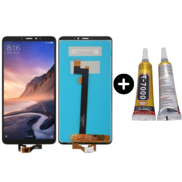 Xiaomi Mi Max 3 Uyumlu A Kalite Lcd Ekran Dokunmatik Siyah + B7000 - Image 1