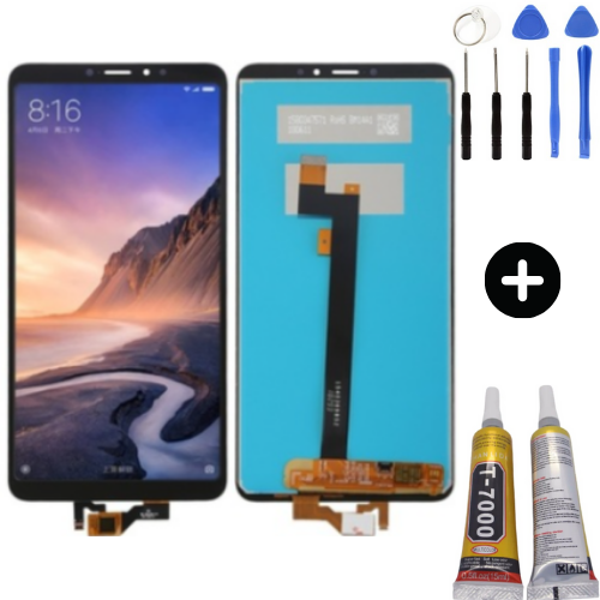 Xiaomi Mi Max 3 Uyumlu HK Lcd Ekran Dokunmatik Siyah + Montaj Seti - Image 1