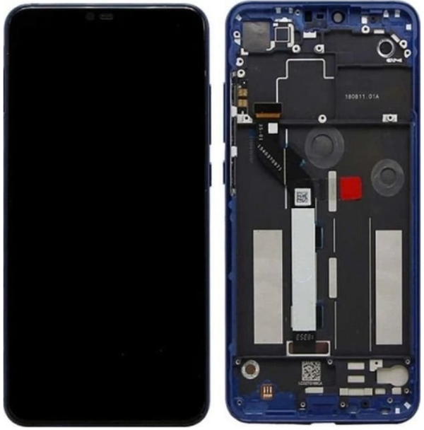Xiaomi Mi 8 Lite Uyumlu Çıtalı HK Lcd Ekran Dokunmatik Mavi  - Image 1