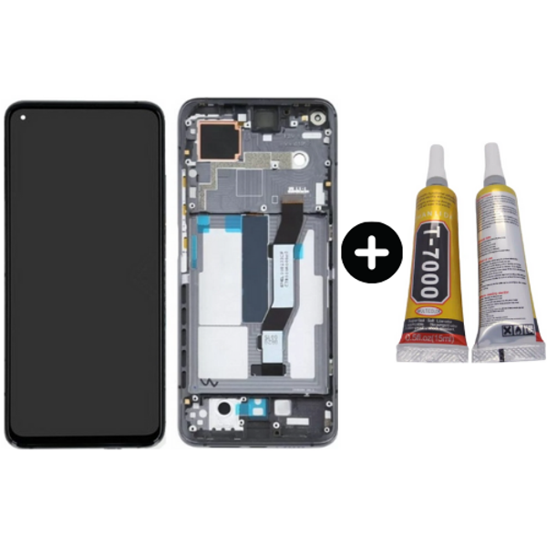 Xiaomi Mi 10T Uyumlu Çıtalı HK Lcd Ekran Dokunmatik + B7000 - Image 1