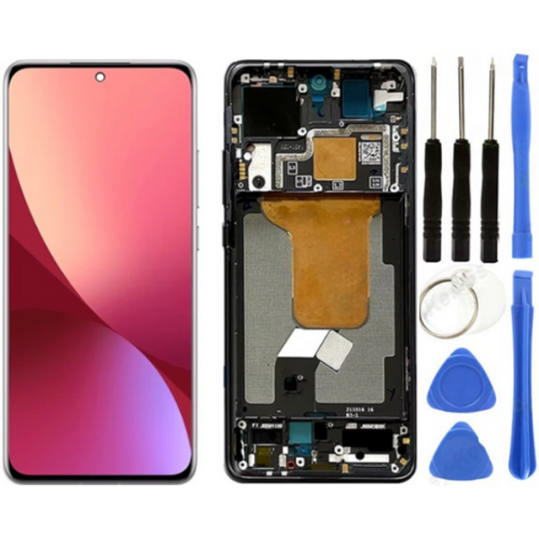 Xiaomi Mi 12 Uyumlu Çıtalı A Kalite Lcd Ekran Dokunmatik Siyah + Tamir Seti - Image 1