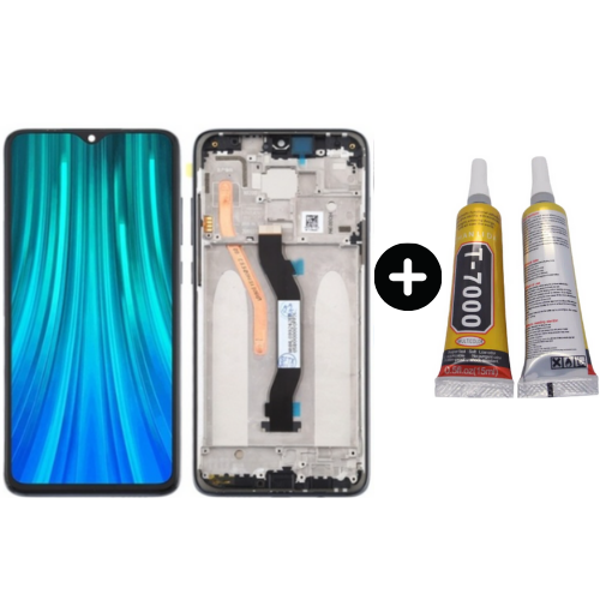Xiaomi Redmi Note 8 Pro Uyumlu Çıtalı OLED Lcd Ekran Dokunmatik Siyah + B7000 - Image 1
