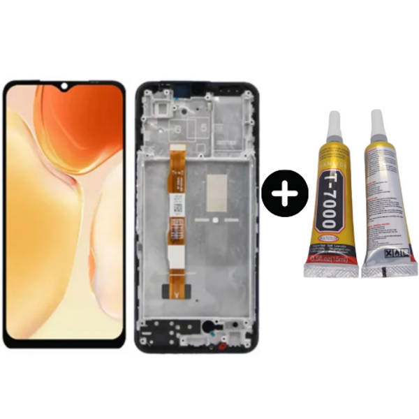 Vivo Y22s Uyumlu Çıtalı OLED Lcd Ekran Dokunmatik + B7000 - Image 1