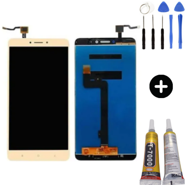 Xiaomi Mi Max 2 Uyumlu HK Lcd Ekran Dokunmatik Gold + Montaj Seti - Image 1