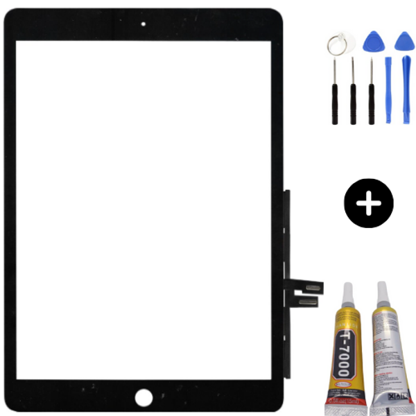 iPad 7.Nesil A2197-A2198-A2200 Uyumlu HK Dokunmatik Siyah + Montaj Seti - Image 1