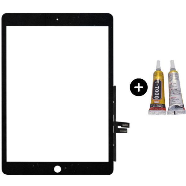 iPad 7.Nesil A2197-A2198-A2200 Uyumlu Servis Dokunmatik Siyah + B7000 - Image 1