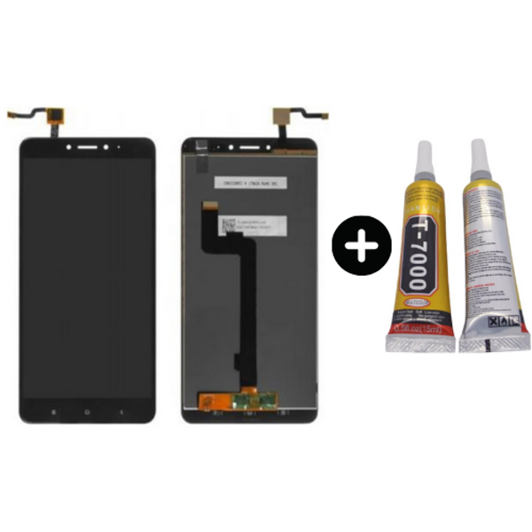 Xiaomi Mi Max Uyumlu HK Lcd Ekran Dokunmatik Siyah + B7000 - Image 1