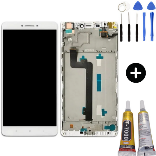 Xiaomi Mi Max 2 Uyumlu Çıtalı OLED Lcd Ekran Dokunmatik Beyaz + Montaj Seti - Image 1