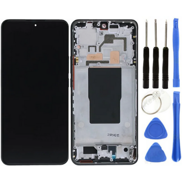 Xiaomi Mi 12T Uyumlu Çıtalı HK Lcd Ekran Dokunmatik Siyah + Tamir Seti - Image 1