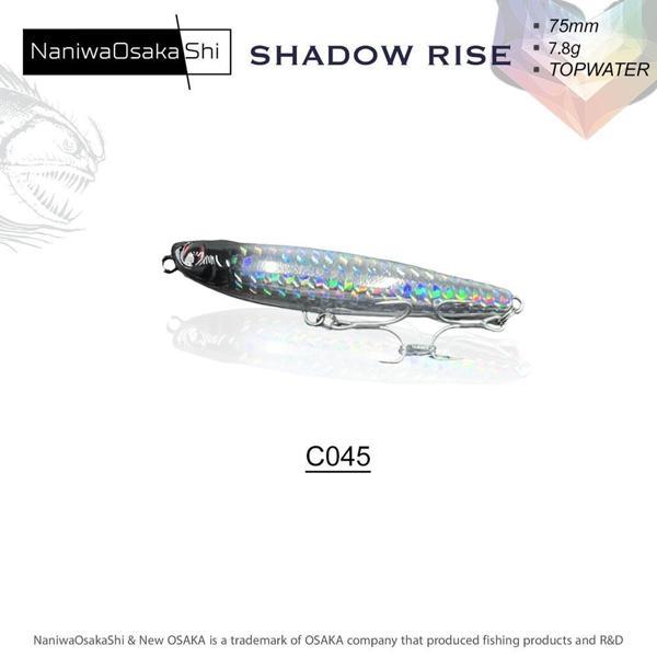 NaniwaOsakaShi Shadow Rise Topwater 75 mm 7.8 gr Su Üstü Maket Balık C045 - Image 1