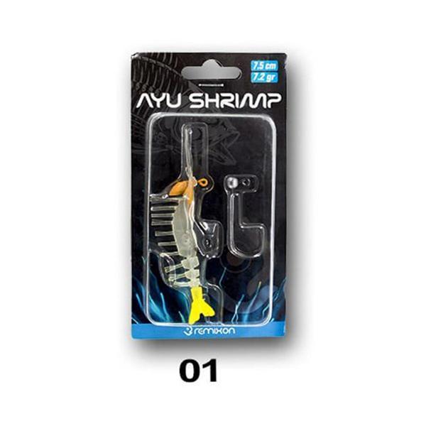 Remixon Ayu Shrimp Karides 7.5 cm 7.2 gr Silikon Yem 01 - Image 1