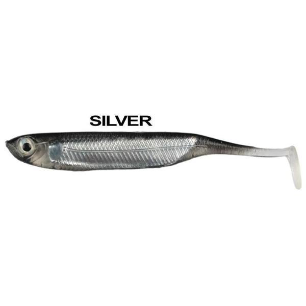 Ryuji Real Fish 8cm Silikon Yem [5 Adet] SİLVER - Image 1