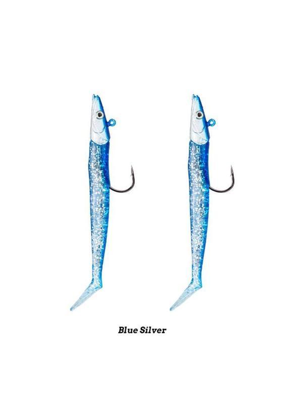 Fujin Zand Eel 11cm 7gr-14gr Double Body+Head Silikon Balık BLUE SİLVER - Image 1