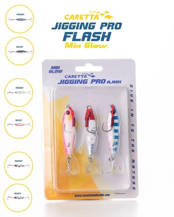Caretta Jigging Pro Flash Jig Yem Mix Glow-15 Gr - Image 1