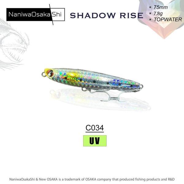 NaniwaOsakaShi Shadow Rise Topwater 75 mm 7.8 gr Su Üstü Maket Balık C034 - Image 1